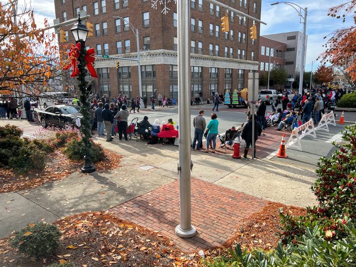 Burlington residents gather downtown at last year’s Christmas parade