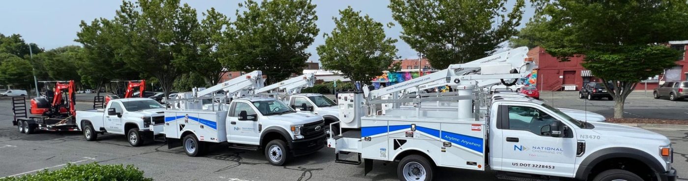 National OnDemand uses its fleet of work trucks and equipment like excavators to continue connecting Americans in an effort to close the digital divide.